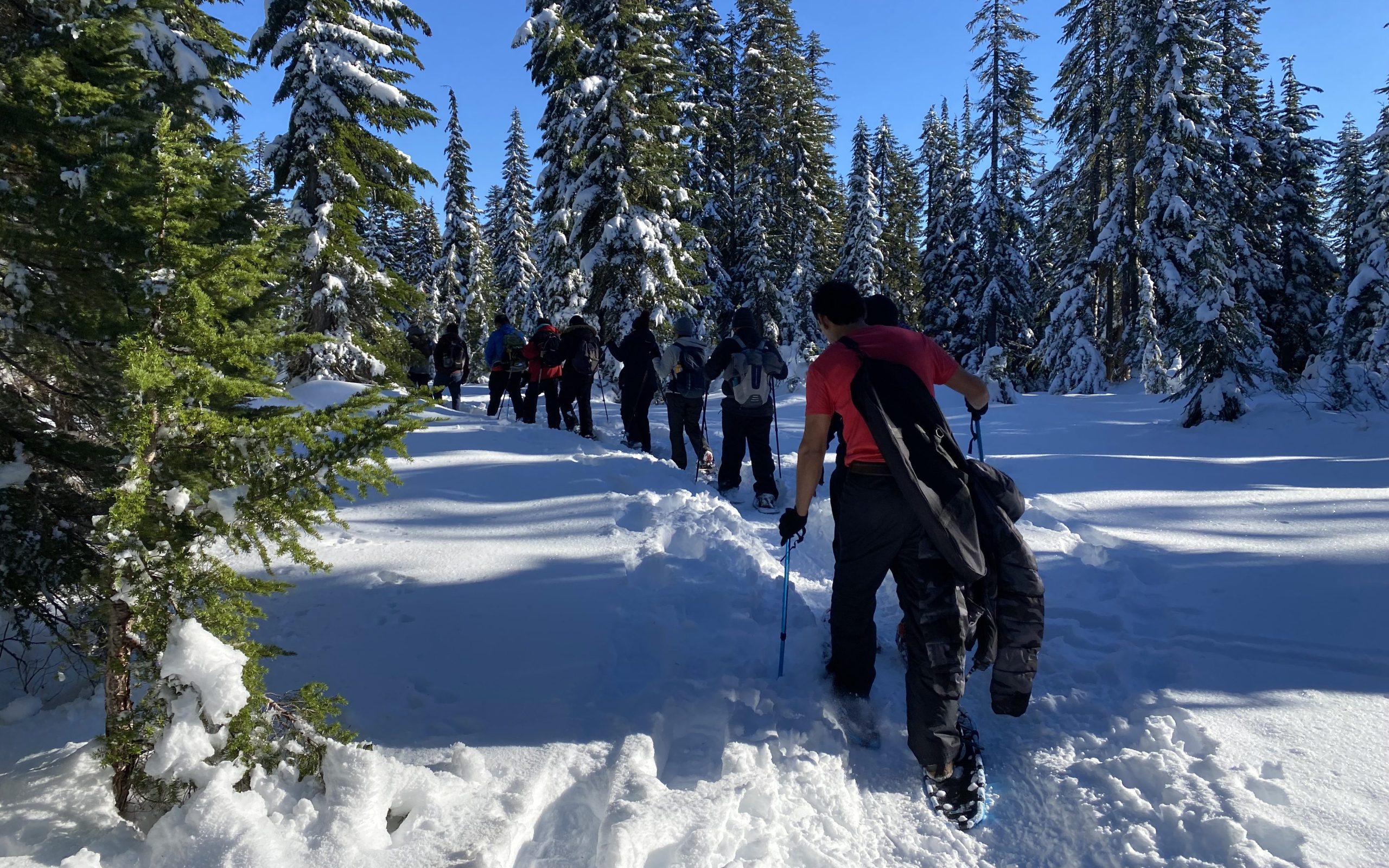 Winter hiking & snowshoeing touring